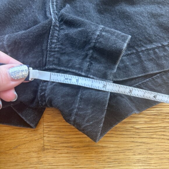 American Eagle Black Paperbag Mom Shorts Tie Waist High Rise Size 4 - Picture 14 of 14